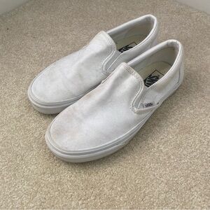 Vans White Slip-On Shoes
